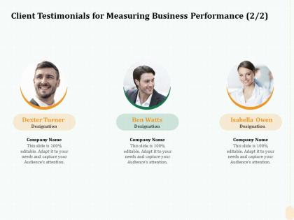 Client testimonials for measuring business performance r115 ppt layouts