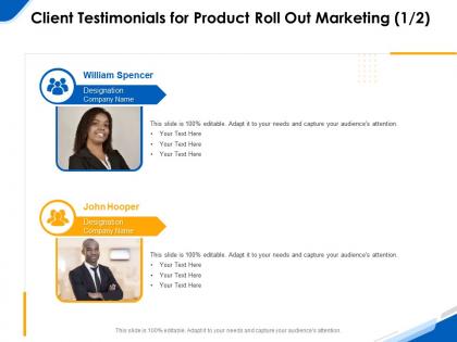 Client testimonials for product roll out marketing r203 ppt powerpoint picture