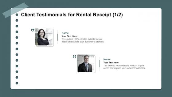 Client testimonials for rental receipt ppt slides professional