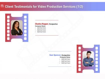 Client testimonials for video production services r323 ppt inspiration