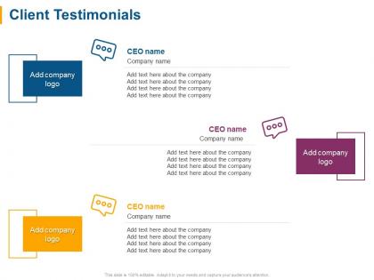 Client testimonials management ppt powerpoint presentation file show