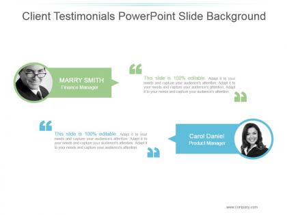 Client testimonials powerpoint slide background