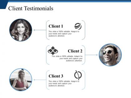 Client testimonials ppt infographic template