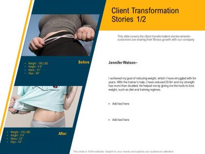 Client transformation stories m3100 ppt powerpoint presentation file example file