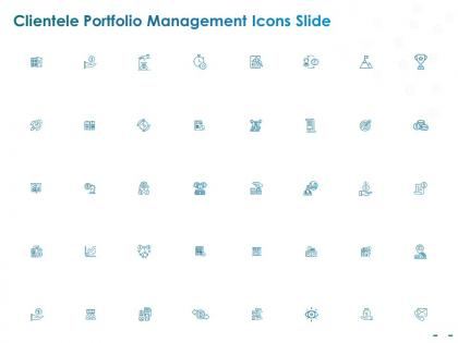 Clientele portfolio management icons slide ppt powerpoint presentation visual aids slides