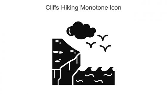 Cliffs Hiking Monotone Icon In Powerpoint Pptx Png And Editable Eps Format