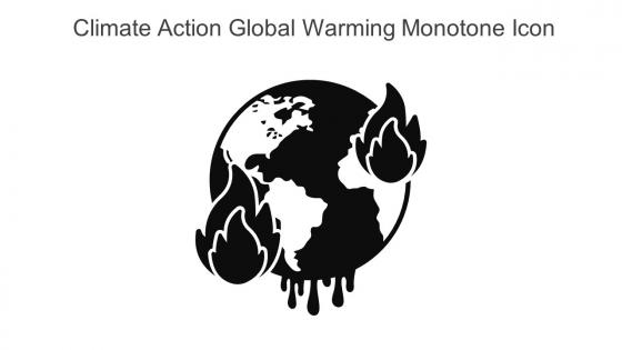Climate Action Global Warming Monotone Icon In Powerpoint Pptx Png And Editable Eps Format