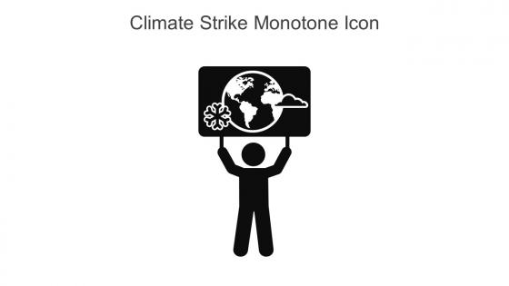 Climate Strike Monotone Icon In Powerpoint Pptx Png And Editable Eps Format