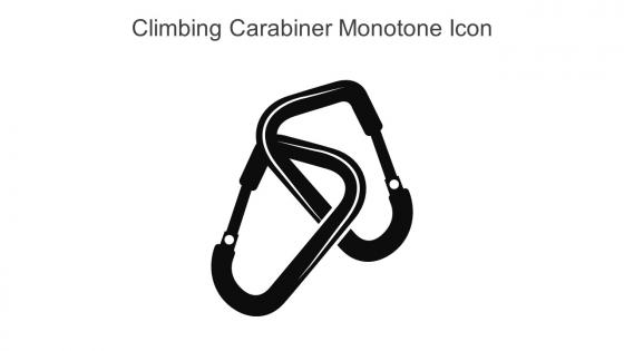 Climbing Carabiner Monotone Icon In Powerpoint Pptx Png And Editable Eps Format