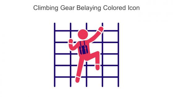 Climbing Gear Belaying Colored Icon In Powerpoint Pptx Png And Editable Eps Format