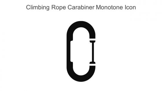 Climbing Rope Carabiner Monotone Icon In Powerpoint Pptx Png And Editable Eps Format