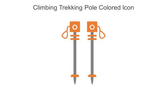 Climbing Trekking Pole Colored Icon In Powerpoint Pptx Png And Editable Eps Format