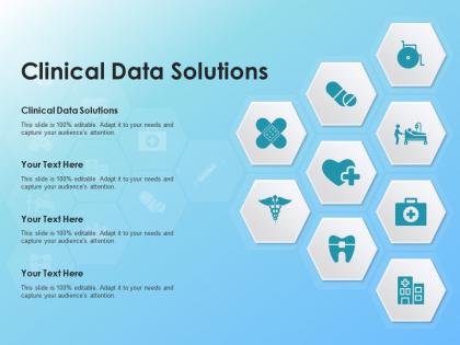 Clinical data solutions ppt powerpoint presentation slides background designs