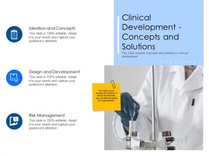 Clinical development concepts and solutions design ppt powerpoint presentation layouts show