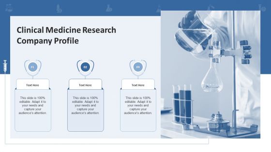 Clinical Medicine Research Company Profile Ppt Slides Infographic Template
