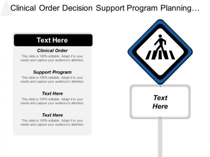 Clinical order decision support program planning policy document cpb