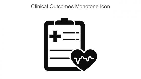 Clinical Outcomes Monotone Icon In Powerpoint Pptx Png And Editable Eps Format