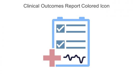 Clinical Outcomes Report Colored Icon In Powerpoint Pptx Png And Editable Eps Format