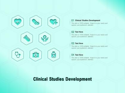 Clinical studies development ppt powerpoint presentation styles infographics