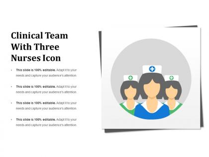 Clinical team with three nurses icon
