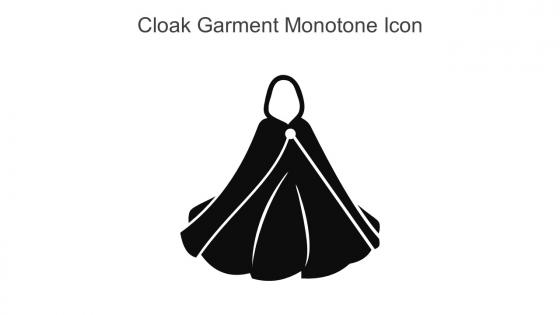 Cloak Garment Monotone Icon In Powerpoint Pptx Png And Editable Eps Format