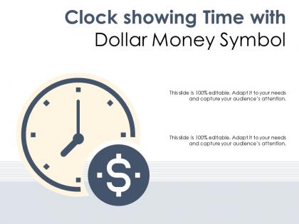 Clock showing time with dollar money symbol