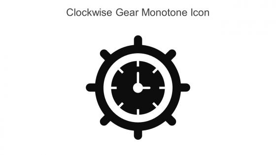 Clockwise Gear Monotone Icon In Powerpoint Pptx Png And Editable Eps Format