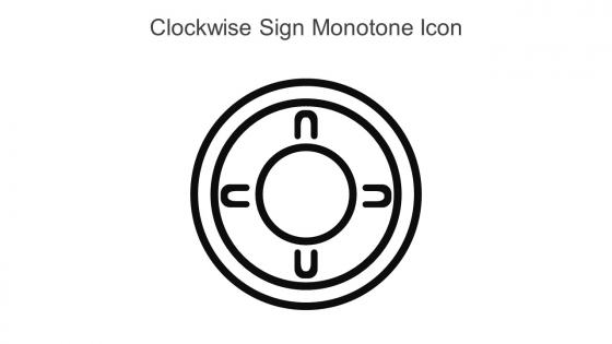Clockwise Sign Monotone Icon In Powerpoint Pptx Png And Editable Eps Format