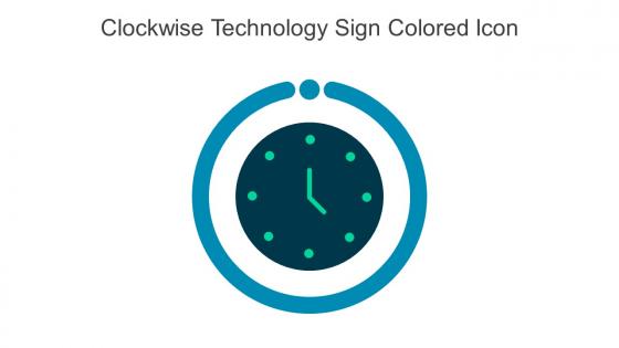 Clockwise Technology Sign Colored Icon In Powerpoint Pptx Png And Editable Eps Format