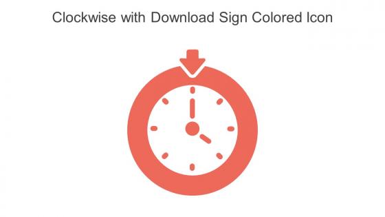 Clockwise With Download Sign Colored Icon In Powerpoint Pptx Png And Editable Eps Format