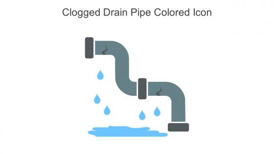 Clogged Drain Pipe Colored Icon In Powerpoint Pptx Png And Editable Eps Format