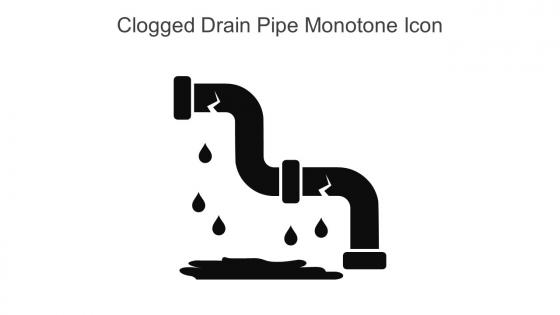Clogged Drain Pipe Monotone Icon In Powerpoint Pptx Png And Editable Eps Format