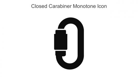 Closed Carabiner Monotone Icon In Powerpoint Pptx Png And Editable Eps Format
