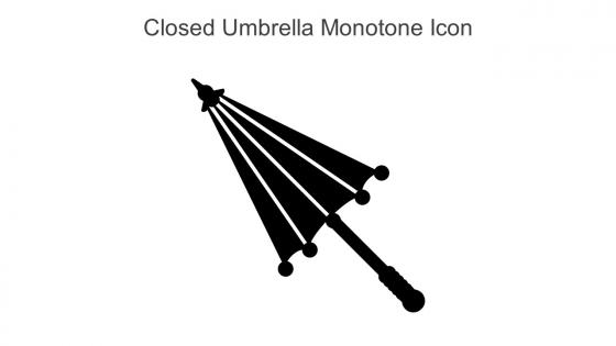 Closed Umbrella Monotone Icon In Powerpoint Pptx Png And Editable Eps Format