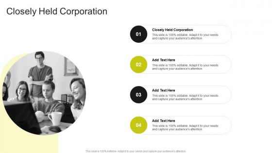 Closely Held Corporation In Powerpoint And Google Slides Cpb