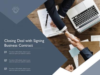 Closing deal with signing business contract