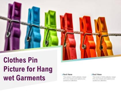 Clothes pin picture for hang wet garments