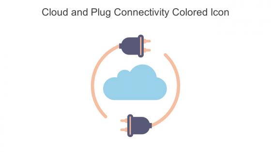 Cloud And Plug Connectivity Colored Icon In Powerpoint Pptx Png And Editable Eps Format
