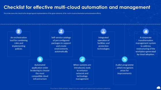 Cloud Automation And Multi Cloud Checklist For Effective Multi Cloud Automation And Management