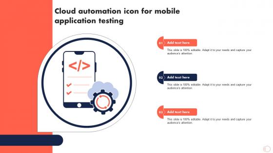 Cloud Automation Icon For Mobile Application Testing