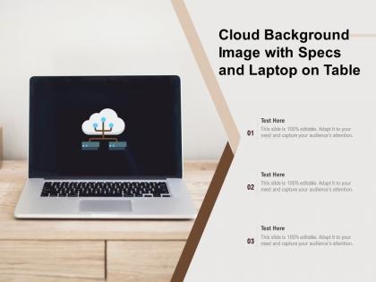 Cloud background image with specs and laptop on table