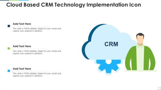 Cloud based crm technology implementation icon