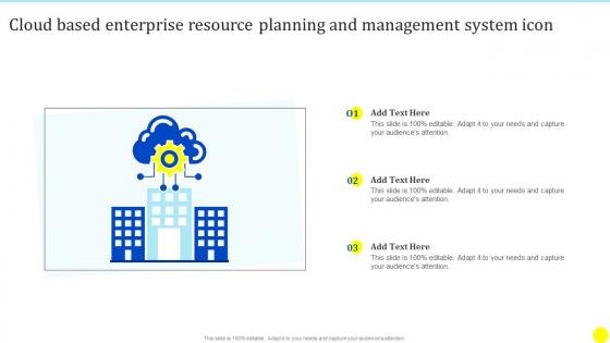 Cloud Based Enterprise Resource Planning And Management System Icon