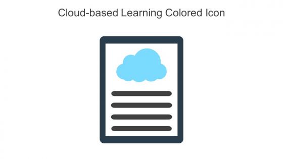 Cloud Based Learning Colored Icon In Powerpoint Pptx Png And Editable Eps Format