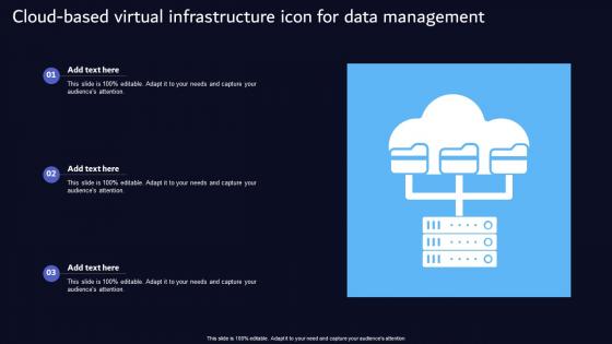 Cloud Based Virtual Infrastructure Icon For Data Management