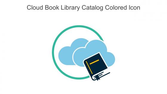 Cloud Book Library Catalog Colored Icon In Powerpoint Pptx Png And Editable Eps Format