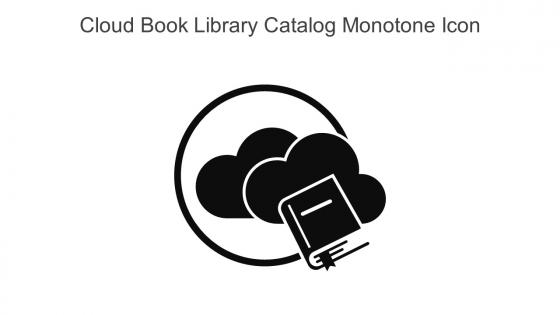 Cloud Book Library Catalog Monotone Icon In Powerpoint Pptx Png And Editable Eps Format