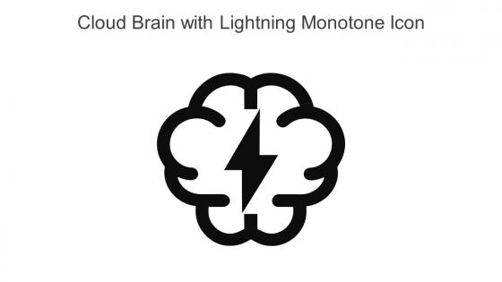 Cloud Brain With Lightning Monotone Icon In Powerpoint Pptx Png And Editable Eps Format