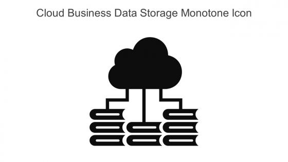 Cloud Business Data Storage Monotone Icon In Powerpoint Pptx Png And Editable Eps Format