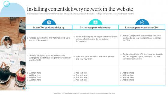 Cloud CDN Installing Content Delivery Network In The Website Ppt Slides Background